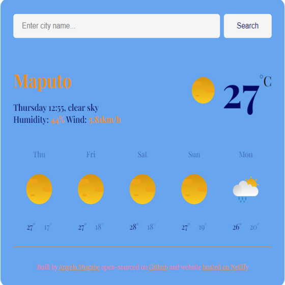 Image of a weather app